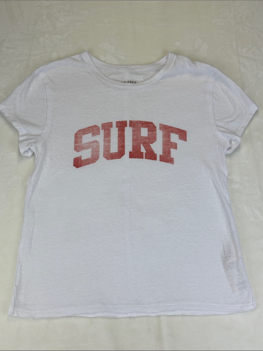 FREE PEOPLE We The Free Nova Surf Graphic Tee in White Size Medium
